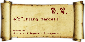 Wölfling Marcell névjegykártya
